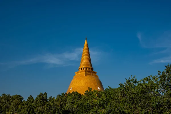 Phra Pathom Chedi Найбільша Найвища Пагода Таїланді Навколишні Райони Розташовані — стокове фото