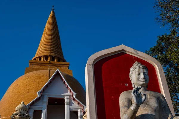Phra Pathom Chedi Pagoda Più Grande Più Alta Della Thailandia — Foto Stock
