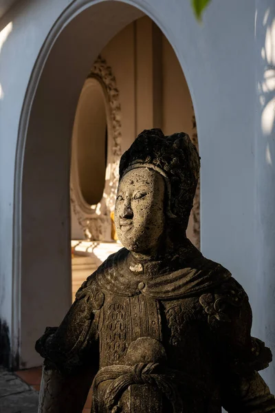 Chiński Styl Rzeźby Stiukowe Wokół Phra Pathom Chedi Największa Najwyższa — Zdjęcie stockowe