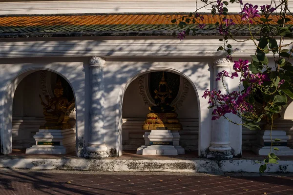 Statua Del Buddha All Interno Della Recinzione Esterna Intorno Phra — Foto Stock