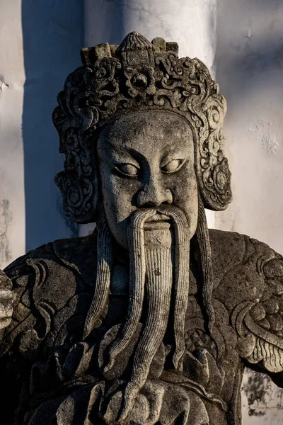 Chiński Styl Rzeźby Stiukowe Wokół Phra Pathom Chedi Największa Najwyższa — Zdjęcie stockowe