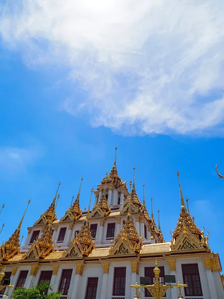 Loha Prasat Metallslott Wat Ratchanatda Den Vackra Berömda Destinationen Bangkok — Stockfoto