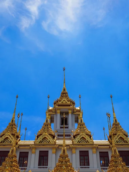 Loha Prasat Metallslott Wat Ratchanatda Den Vackra Berömda Destinationen Bangkok — Stockfoto