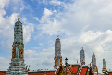 Wat Phra Kaew Büyük Sarayı Bangkok Tayland.