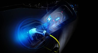 Elektrikli araç EV 'ye şarj gücü veren kablo pompası..