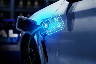 Elektrikli araç EV 'ye şarj gücü veren kablo pompası..