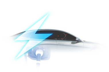 Elektrikli araç EV 'ye şarj gücü veren kablo pompası..