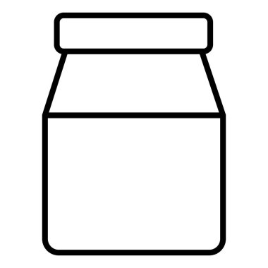 Mason cam kavanoz siluet şablonu. Basit yassı minimal modern klip tasarımı.