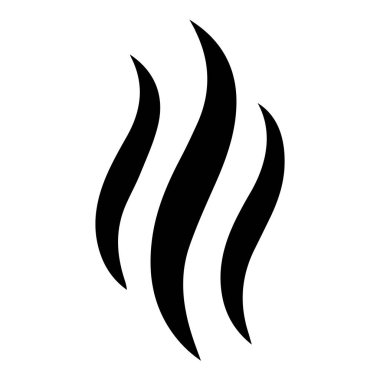 Duman tüttürme vektör simgesi çizimi beyaz arkaplanda izole edildi