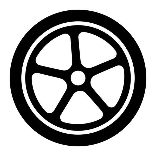 Tekerlek Diskleri Simgesi Beyaz Arkaplanda Izole Edilmiş Logo — Stok Vektör