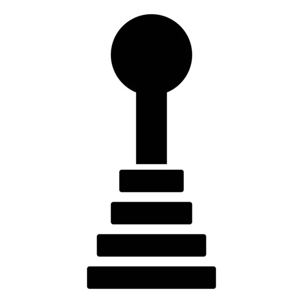 Ручний Значок Палиці Передач Чорного Кольору Eps Вектор — стоковий вектор