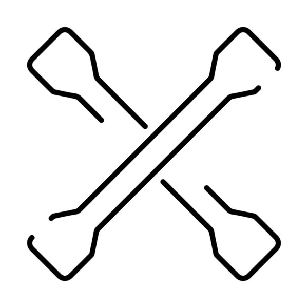 Иконка Разводного Ключа Поперечный Вектор Иллюстрация Обслуживания — стоковый вектор