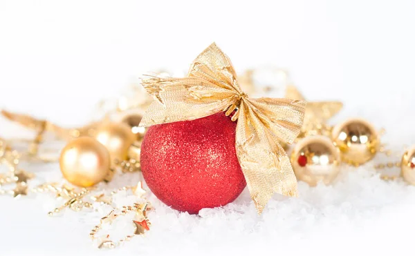 Weihnachts Oder Neujahrsdekoration Mit Weihnachtskugeln Ornamenten Kugeln Und Sternen — Stockfoto