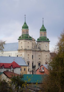 Roman catholic church view, Zbarazh, Ternopil region, Ukraine clipart