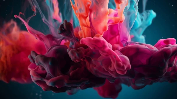 ink in water liquid splash cloud background new quality art colorful joyful stock image illustration design