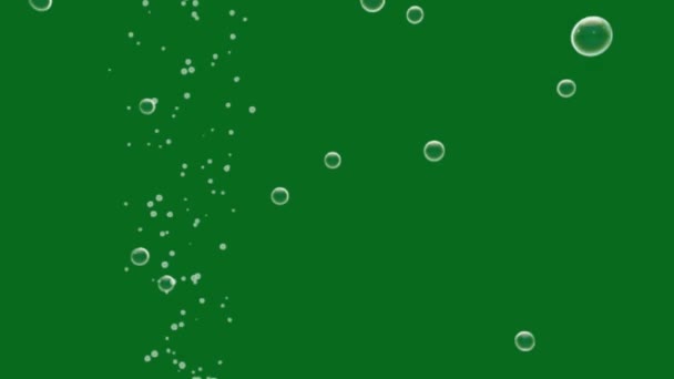 Bubble Animeted Green Screen Vídeo Tecnologia Abstrata Ciência Engenharia Inteligência — Vídeo de Stock