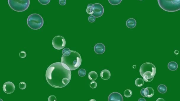 Bubble Animat Ecran Verde Video Tehnologie Abstractă Știință Inginerie Inteligență — Videoclip de stoc