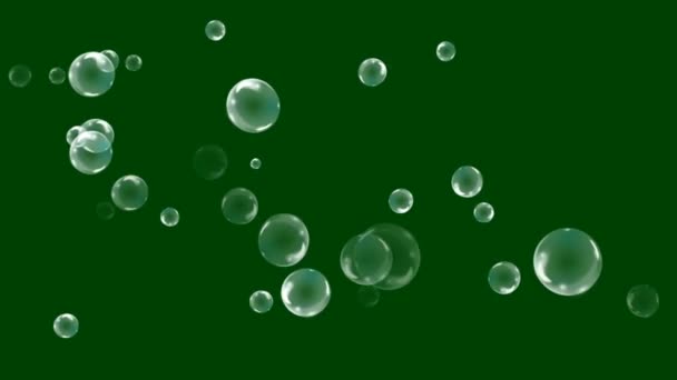 Пузырь Анимированный Зеленый Экран Видео Абстрактные Технологии Наука Инженерный Искусственный — стоковое видео