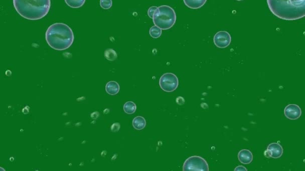 Bubble Animeted Green Screen Vídeo Tecnologia Abstrata Ciência Engenharia Inteligência — Vídeo de Stock