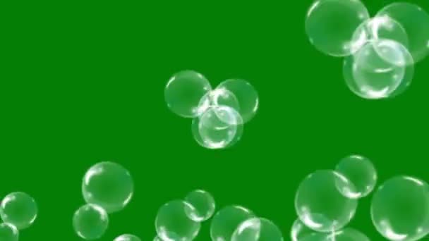 Bubble Animerad Grön Skärm Video Abstrakt Teknik Vetenskap Teknik Artificiell — Stockvideo