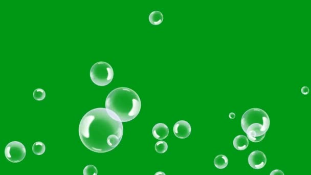 Bubble Animeted Groen Scherm Video Abstracte Technologie Wetenschap Engineering Kunstmatige — Stockvideo
