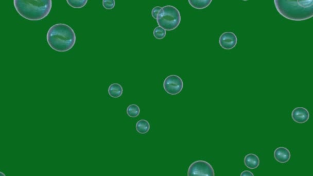 Bubble Animeted Πράσινο Βίντεο Οθόνη Αφηρημένη Τεχνολογία Επιστήμη Μηχανική Τεχνητή — Αρχείο Βίντεο