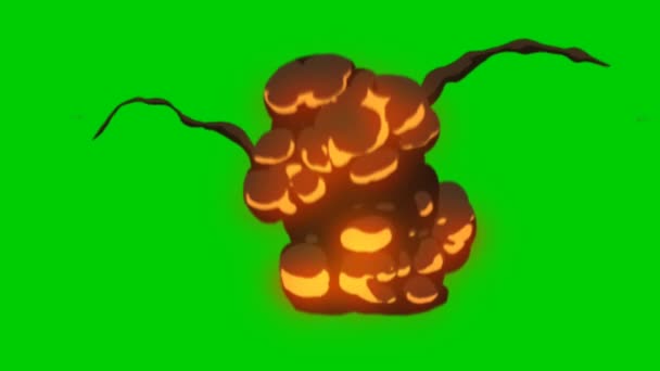 Animación Pantalla Verde Explosión Dibujos Animados Tecnología Abstracta Ciencia Ingeniería — Vídeo de stock