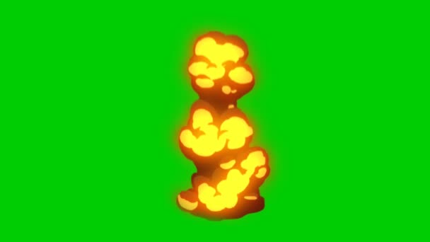 Desenhos Animados Explosão Verde Tela Animação Tecnologia Abstrata Ciência Engenharia — Vídeo de Stock