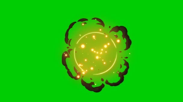 Animazione Schermo Verde Esplosione Cartone Animato Tecnologia Astratta Scienza Ingegneria — Video Stock