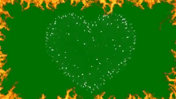 Сердечная Анимация Зеленый Экран Абстрактные Технологии Наука Инженерный Искусственный Интеллект — стоковое видео