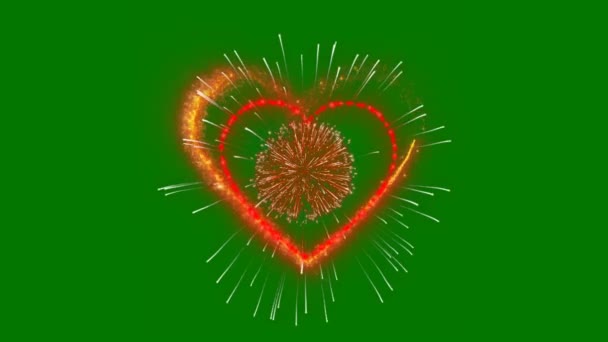 Kalp Animasyonu Yeşil Ekran Soyut Teknoloji Mühendislik Yapay Zeka Kusursuz — Stok video