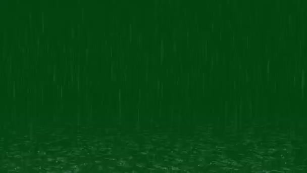 Yağmur Animeti Yeşil Ekran Soyut Teknoloji Bilim Mühendislik Yapay Zeka — Stok video