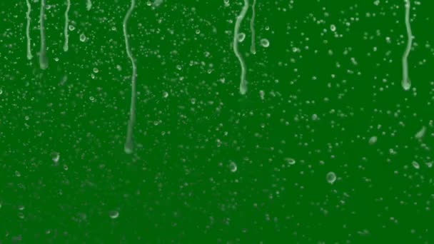 Зелений Екран Анімованими Дощами Абстрактні Технології Наука Інженерний Штучний Інтелект — стокове відео