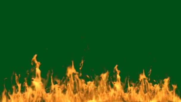火災緑の画面 抽象技術 工学人工知能 シームレスループ4Kビデオ 3Dアニメーション 超高精細 4Kビデオ — ストック動画