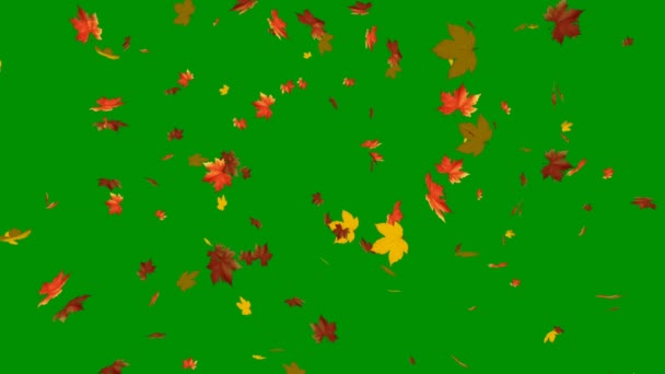 緑の画面の葉 抽象技術 工学人工知能 シームレスループ4Kビデオ 3Dアニメーション 超高精細 4Kビデオ — ストック動画
