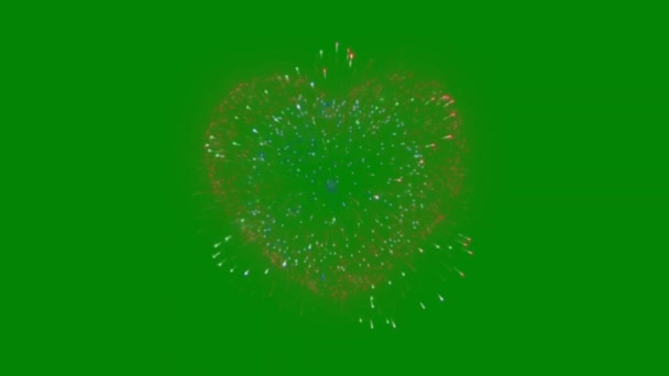 Fireworks Pantalla Verde Tecnología Abstracta Ciencia Ingeniería Artificialintelligence Seamless Loop — Vídeos de Stock