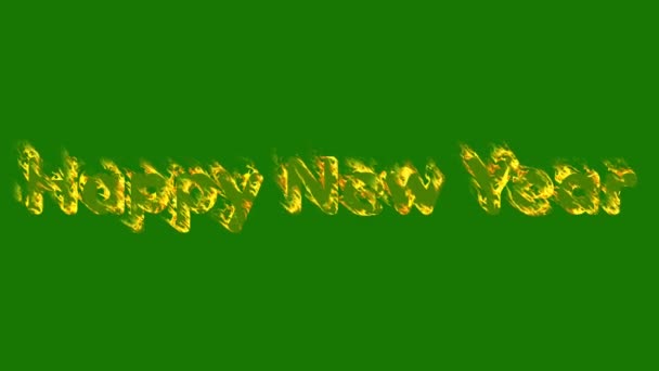 Happy New Year Green Screen Effects Abstract Technology Science Engineering — Stock Video