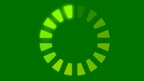 Laddar Animation Grön Skärm Abstrakt Teknik Vetenskap Teknik Artificiell Intelligens — Stockvideo