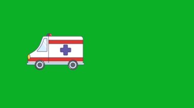 ambulans yeşil ekran, soyut teknoloji, bilim, mühendislik yapay zeka, kusursuz döngü 4k video, 3D animasyon, Ultra Yüksek Tanımlama, 4k video