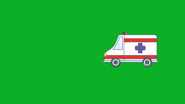 Schermo Verde Ambulanza Tecnologia Astratta Scienza Ingegneria Artificialintelligence Loop Senza — Video Stock