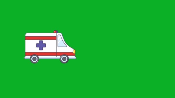 Ambulans Grön Skärm Abstrakt Teknik Vetenskap Teknik Artificiell Intelligens Sömlös — Stockvideo
