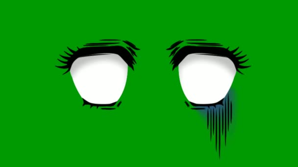 Cartoon Eyes Animation Green Screen Abstrakte Technologie Wissenschaft Technische Künstliche — Stockvideo