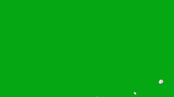 Зеленый Экран Лопнувшим Лепестком Вишни Технология Abstrazeneca Наука Инженерный Искусственный — стоковое видео