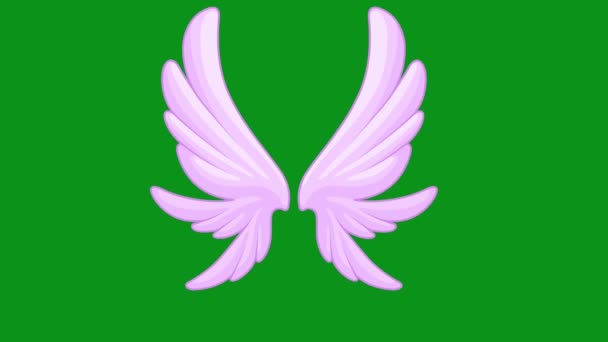 妖精の翼緑の画面 抽象技術 工学人工知能 シームレスループ4Kビデオ 3Dアニメーション 超高精細 4Kビデオ — ストック動画