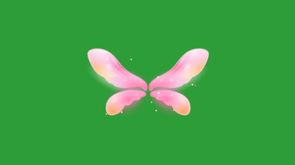 Fairy Wings Green Screen Abstract Technology Science Engineering Artificialintelligence Seamless — Stock Video