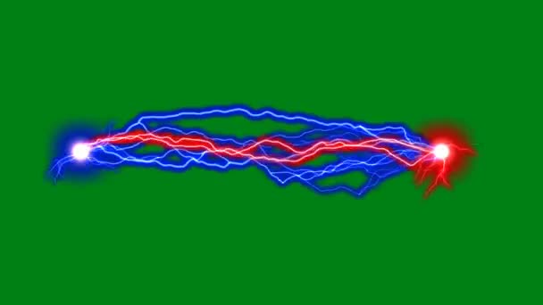 雷効果緑の画面 抽象技術 工学人工知能 シームレスループ4Kビデオ 3Dアニメーション 超高精細 4Kビデオ — ストック動画