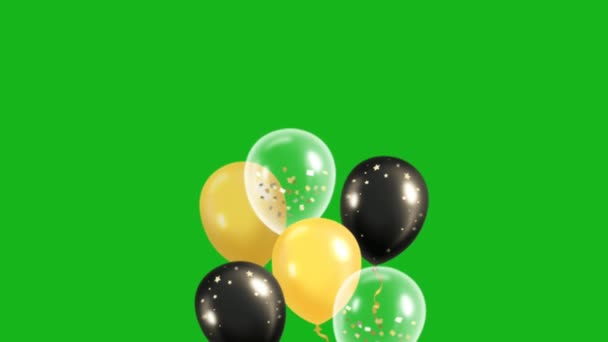 Ballong Grön Skärm Abstrakt Teknik Vetenskap Teknik Artificiell Intelligens Sömlös — Stockvideo