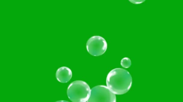Зеленый Пузырь Абстрактные Технологии Наука Инженерия Искусственный Интеллект Видео Экрана — стоковое видео