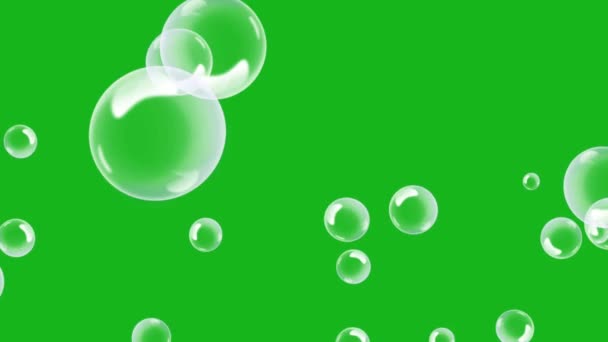 Bubble Green Screen Technologia Abstrakcyjna Nauka Inżynieria Sztucznainteligencja Płynna Pętla — Wideo stockowe