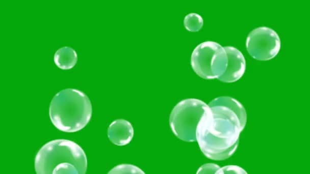 Kabarcık Yeşil Ekran Soyut Teknoloji Bilim Mühendislik Yapay Zeka Pürüzsüz — Stok video